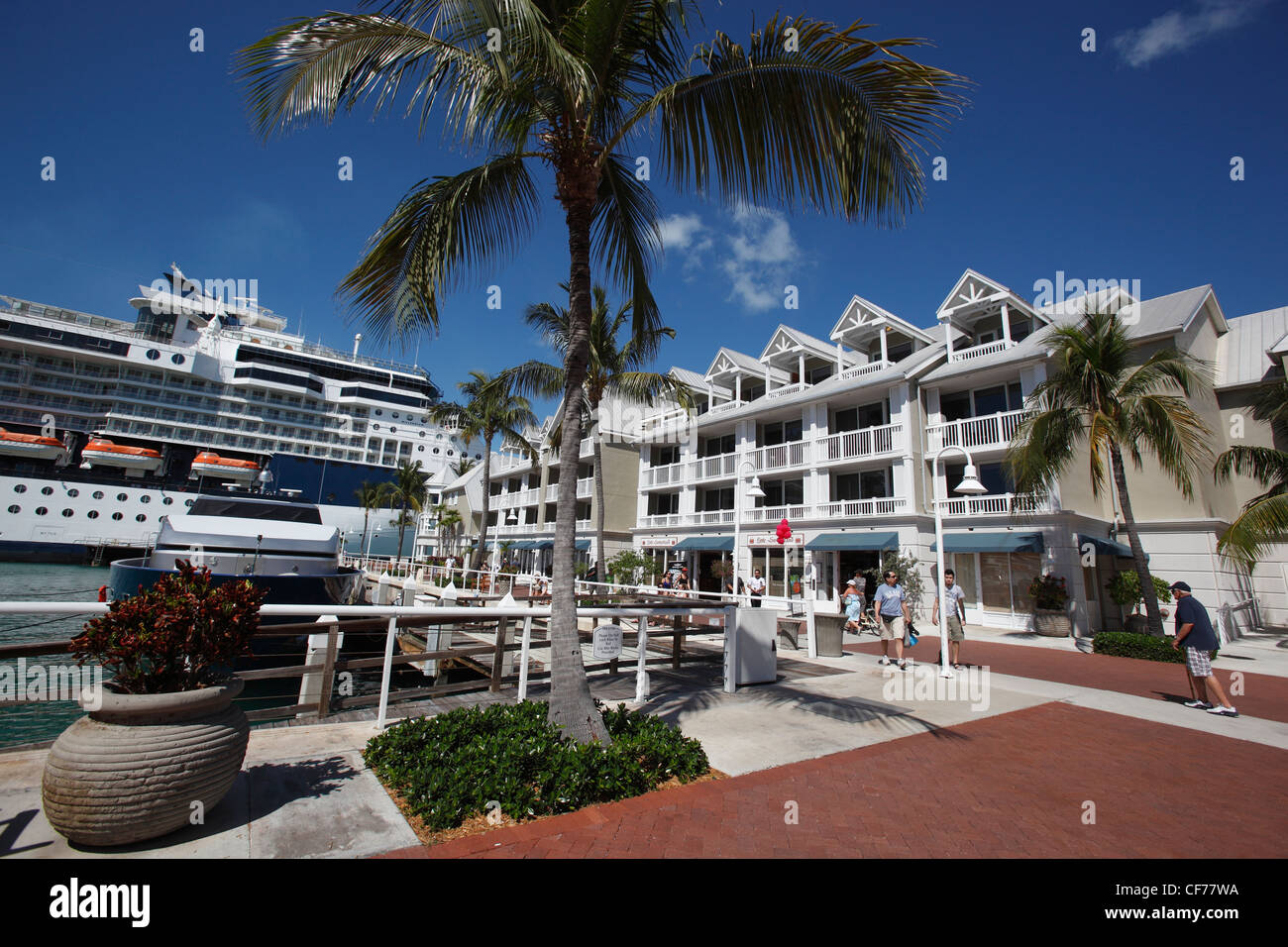 Kreuzfahrtschiff, Waterfront Wharf, Key West, Florida Stockfoto