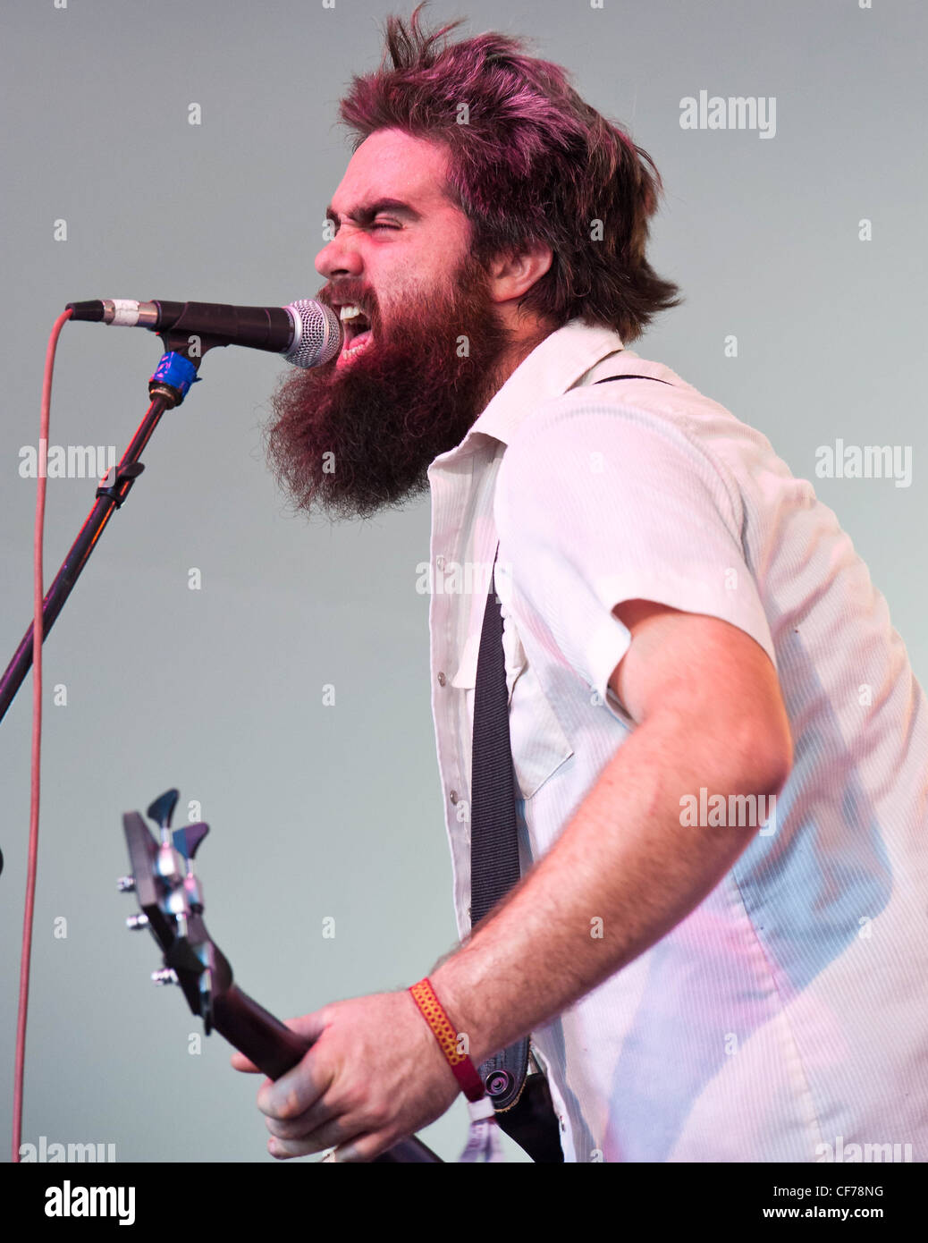 Die Zydepunks spielen im Voodoo Fest 2010 in New Orleans am 3. Tag. Stockfoto