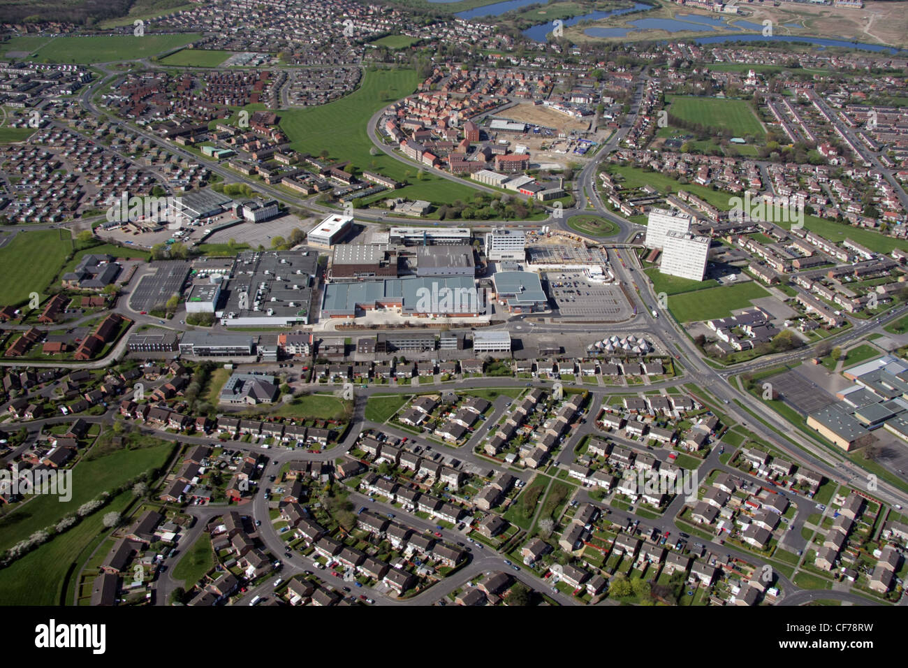 Luftaufnahme des Thornaby-auf-t-Stücke Stockfoto