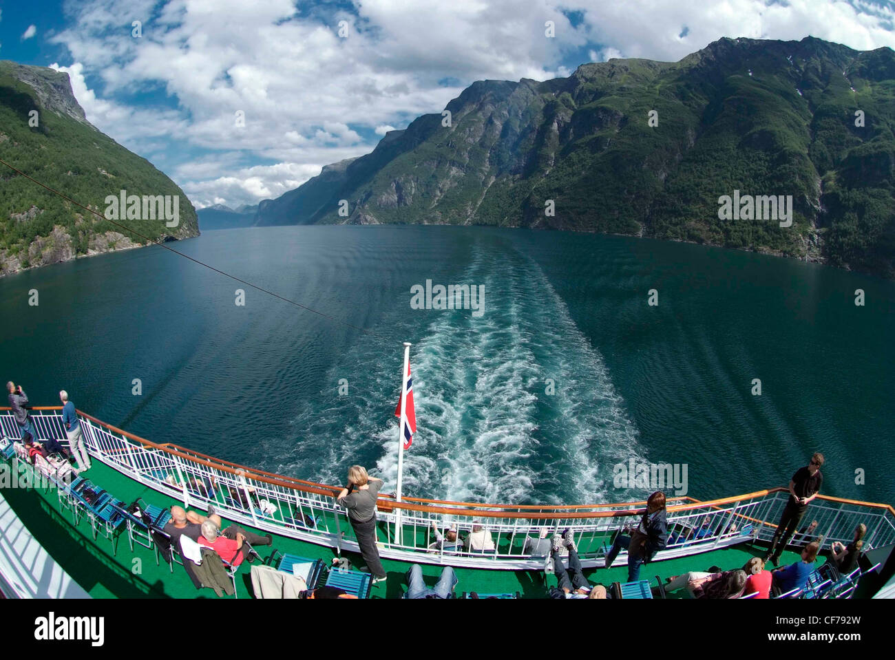 Norwegen-Geiranger Fjord (Geirangerfjord) ist in der Region Sunnmøre, im südlichsten Teil des t Møre Og Romsdal. Stockfoto