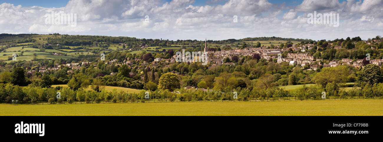 UK, Gloucestershire, Stroud, Painswick aus über das Tal, Panorama Stockfoto