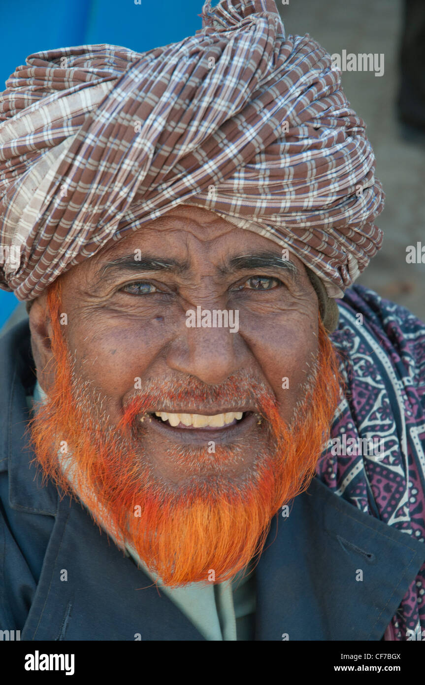 Muslimischen Mann in Kutch, Gujarat, Indien Stockfoto