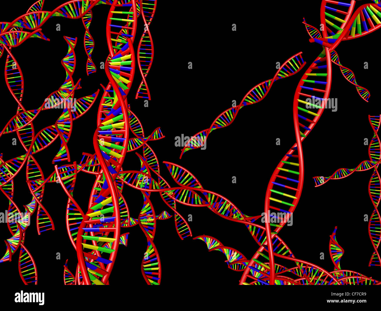 DNA-Moleküle in 3d Stockfoto
