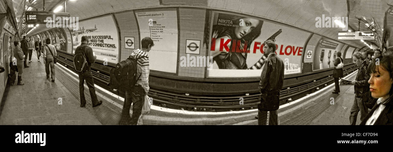 Panorama von Euston Tube Station, Euston Square, Camden, London, UK Stockfoto