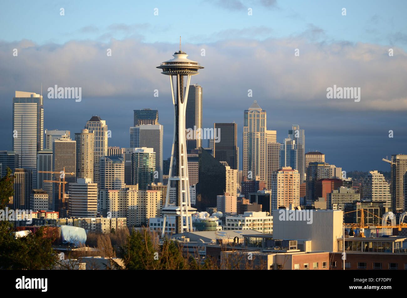 Blick auf die Space Needle in seattle Stockfoto
