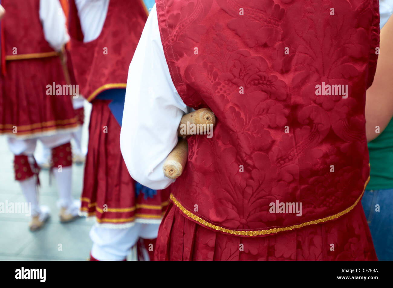 -Traditionelle "Katalanisch" Tänzer - alte Traditionen. Stockfoto