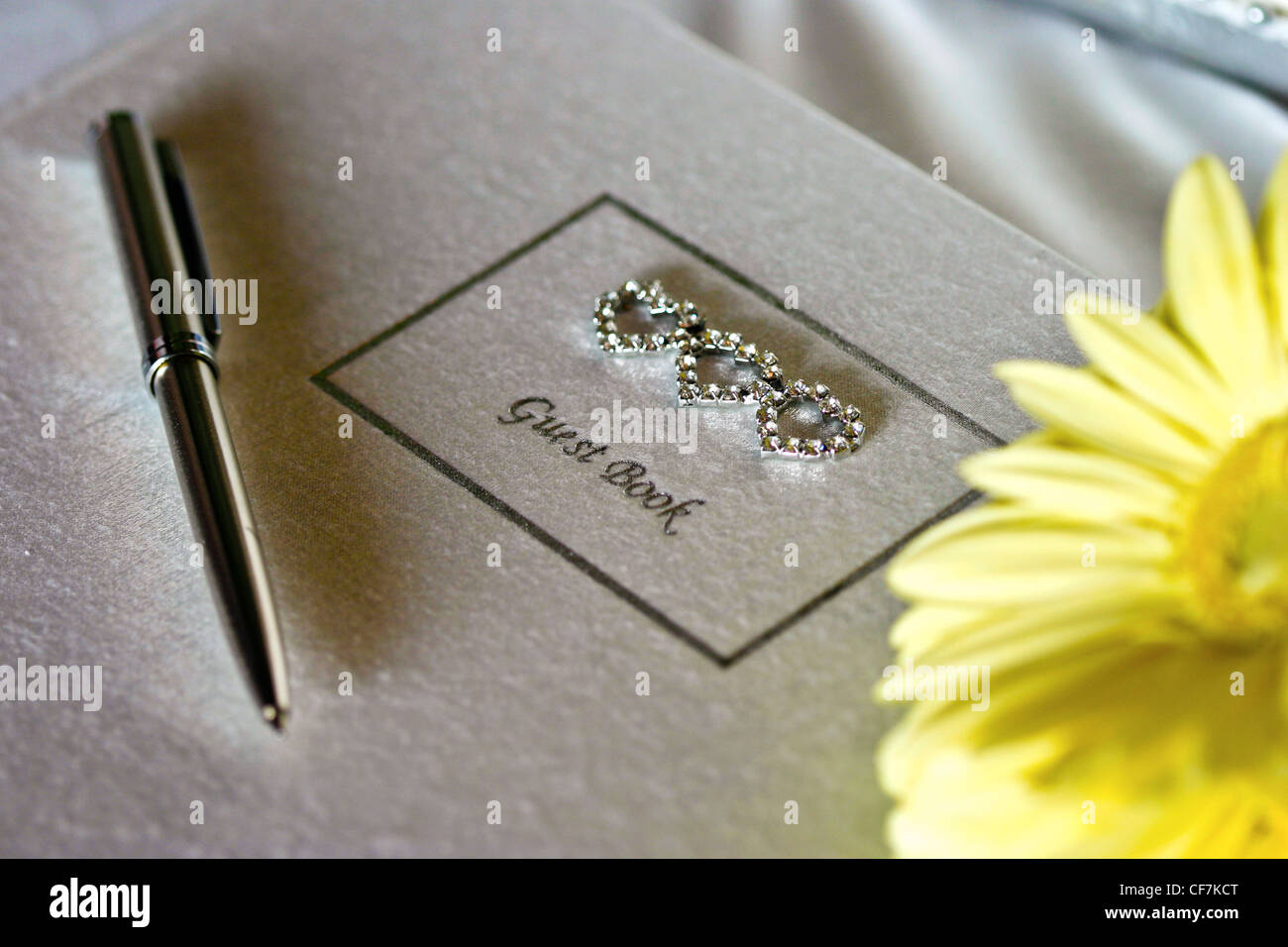 Hochzeit Gästebuch Stockfoto