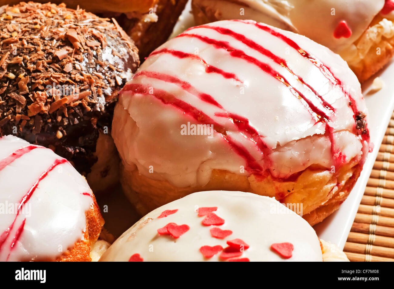 Deutsche Kuchen namens Berliner Stockfoto