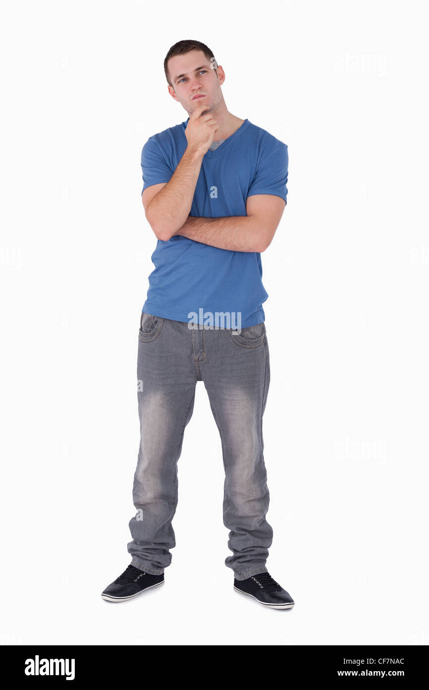 Porträt von ein nachdenklicher Mann Stockfoto