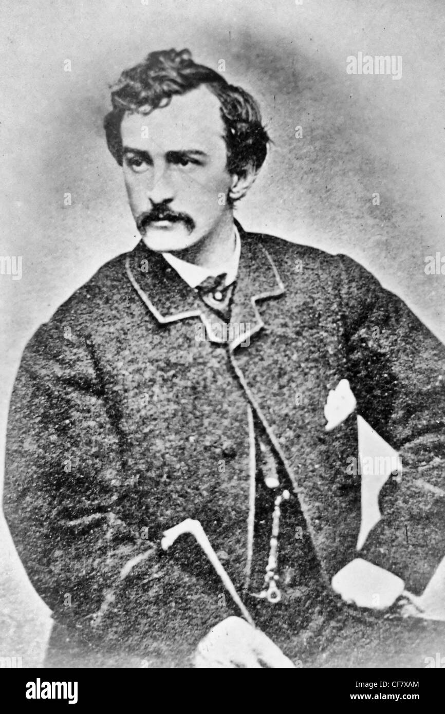 John Wilkes Booth, der Attentäter von Präsident Abraham Lincoln, ca. 1865 Stockfoto