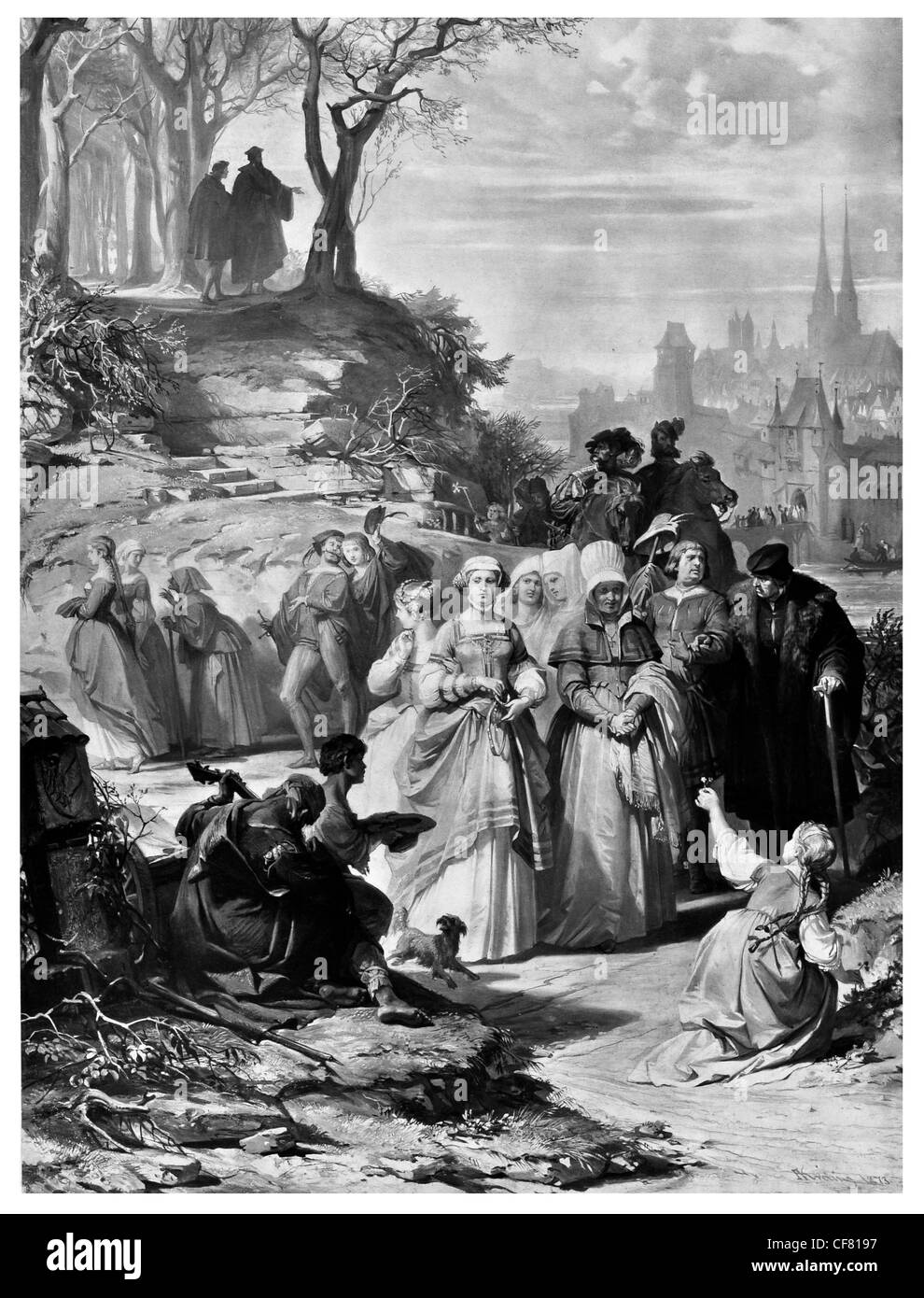 Faust Johann Wolfgang von Goethe A Tragödie 1870 Kostümen magische magische Geschichte Legende Mythos Geschichte Drama Theater Gesetzes Charakter Stockfoto