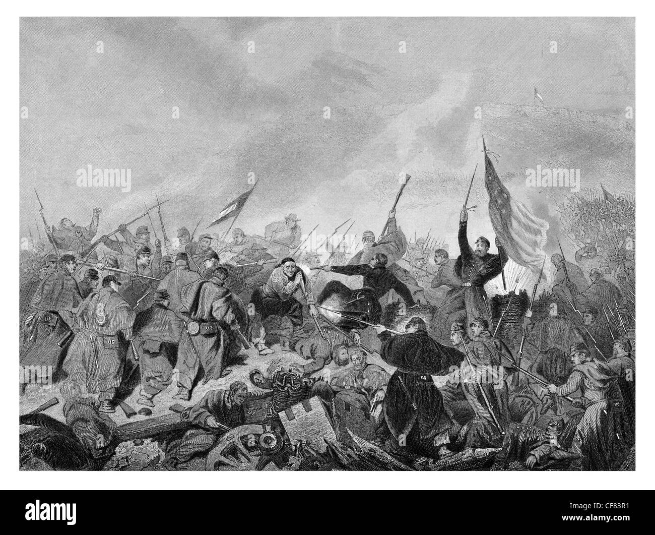 Eroberung von Fort Donelson Tennessee durch Union Kräfte unter General U. S. Grant 1862 Stockfoto