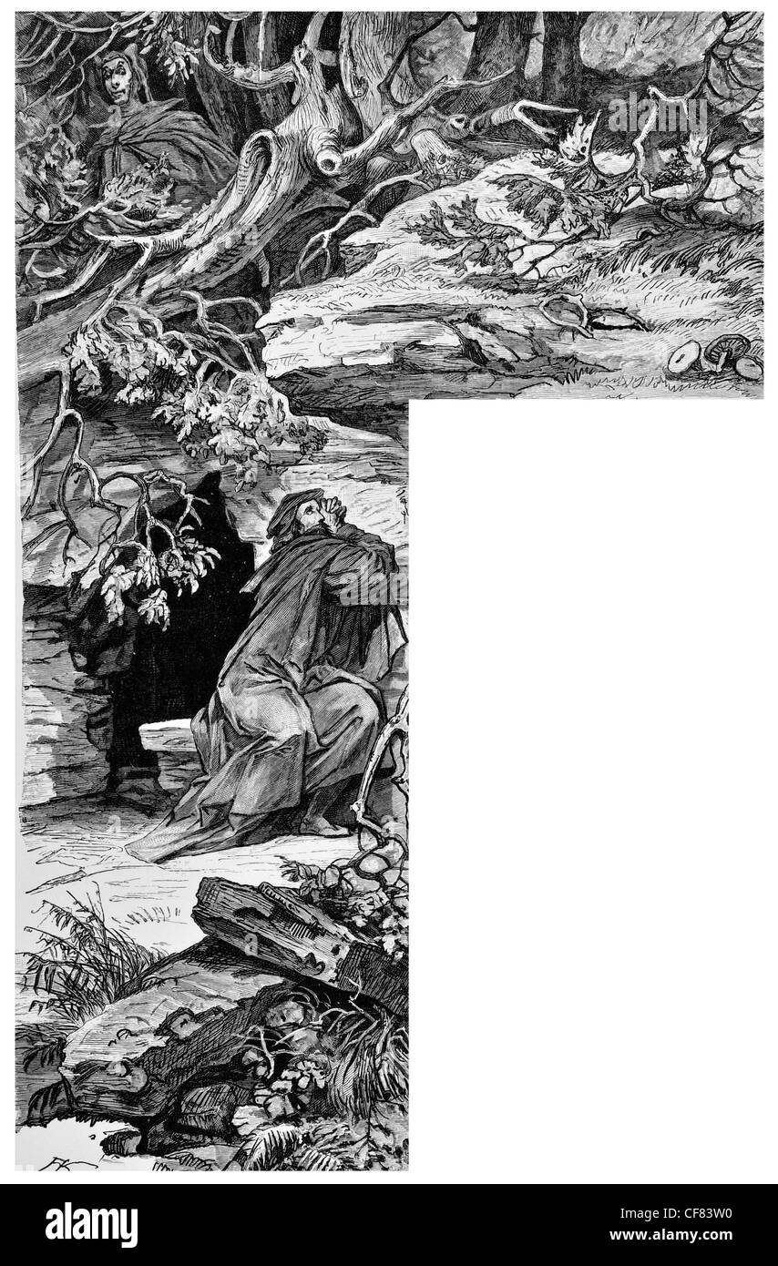 Faust Johann Wolfgang von Goethe A Tragödie 1870 Kostümen magische magische Geschichte Legende Mythos Geschichte Drama Theater Gesetzes Charakter Stockfoto