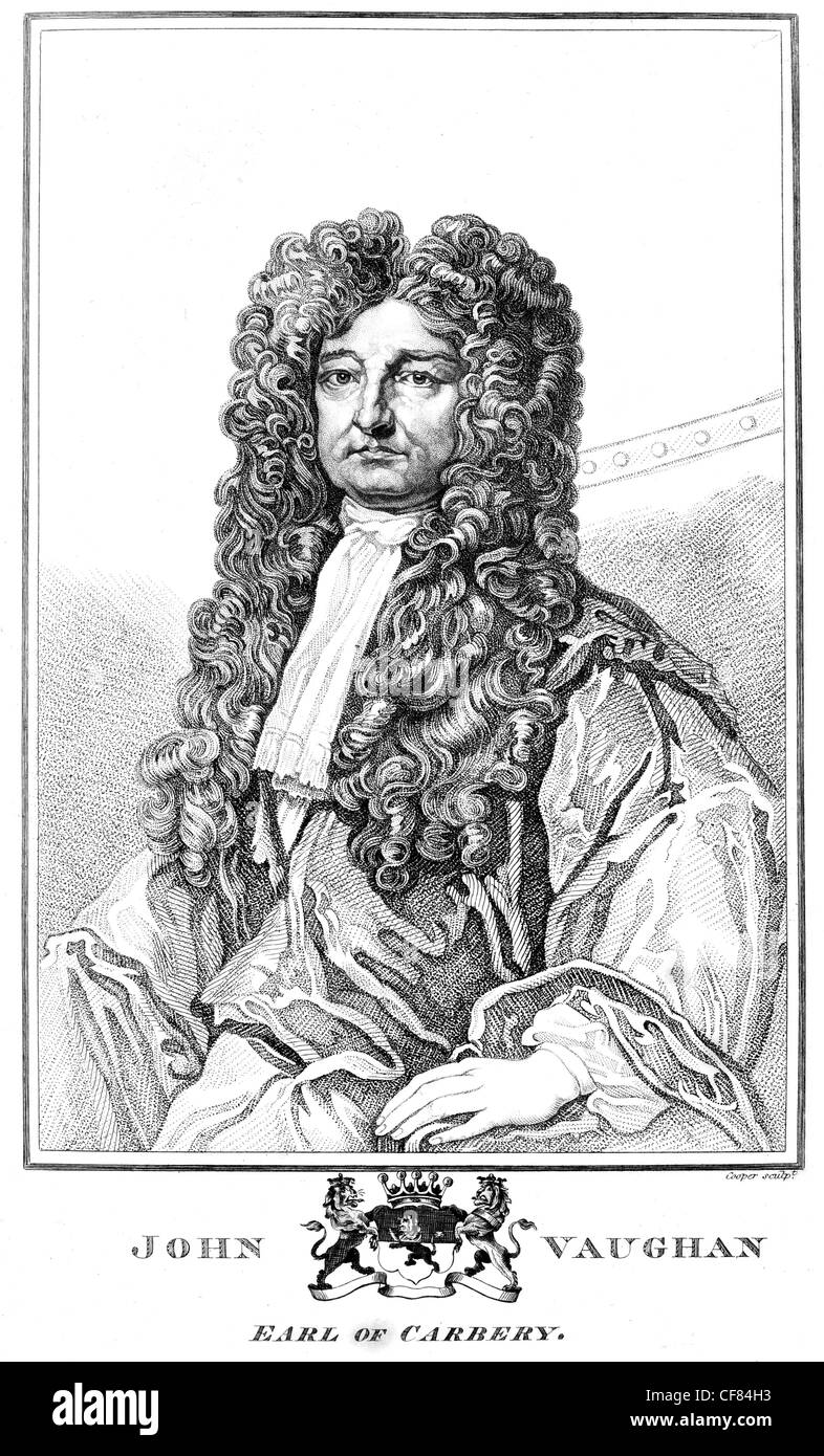 Sir John Vaughan 3. Earl of Carbery KB FRS 1639 1713 Gouverneur von Jamaika Stockfoto