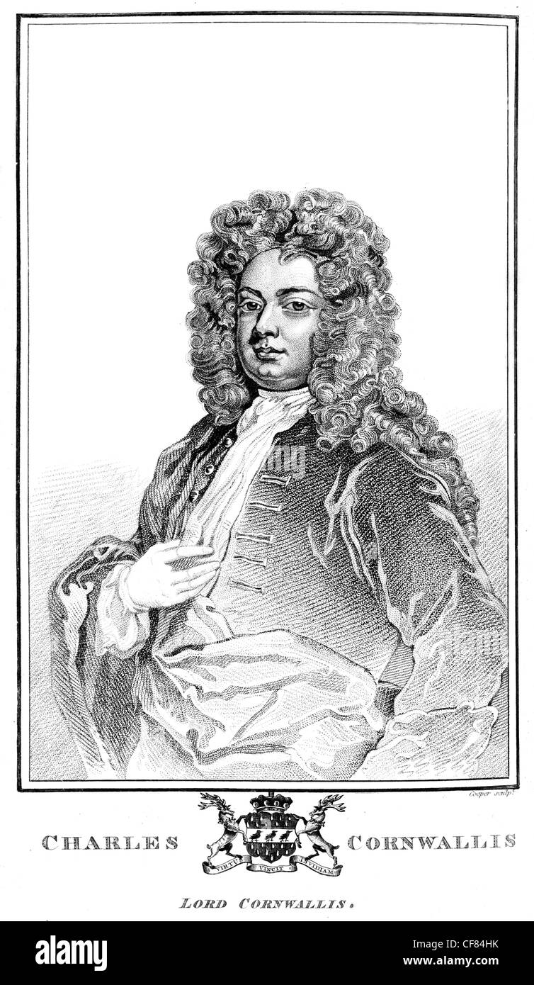 Charles Cornwallis 4. Baron Cornwallis PC 1675 1721 britischer Politiker Mitglied des Parlaments Whig Lord Lieutenant von Suffolk MP Stockfoto