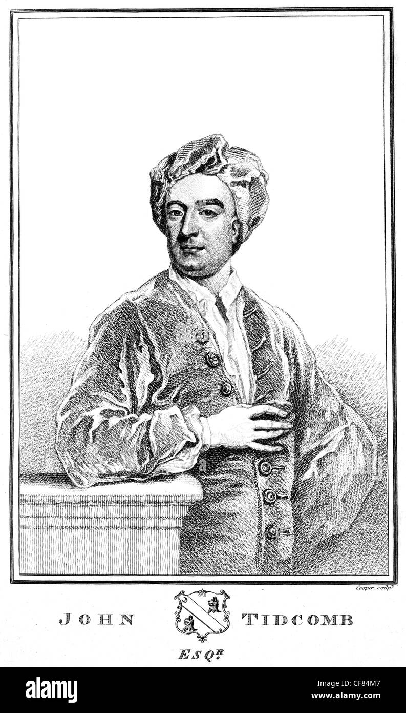 John Tidcomb John Faber Junior 1695 1756 niederländischen Porträt Stecher Stockfoto