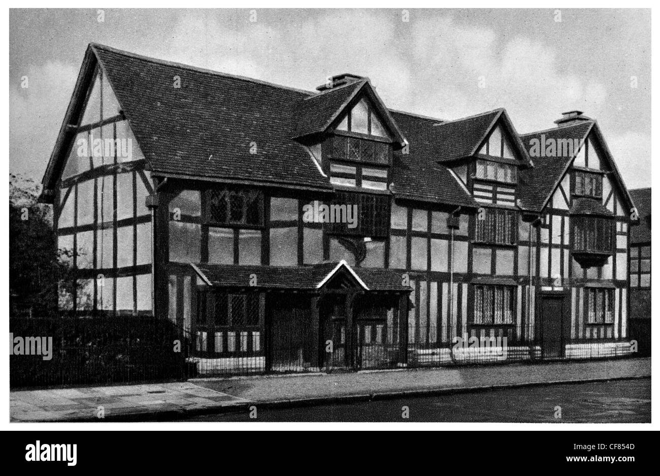 William Shakespeares Geburtsort Vertrauen Stratford-upon-Avon Nationaldenkmal 1930 Warwick Warwickshire West Midlands England UK Stockfoto