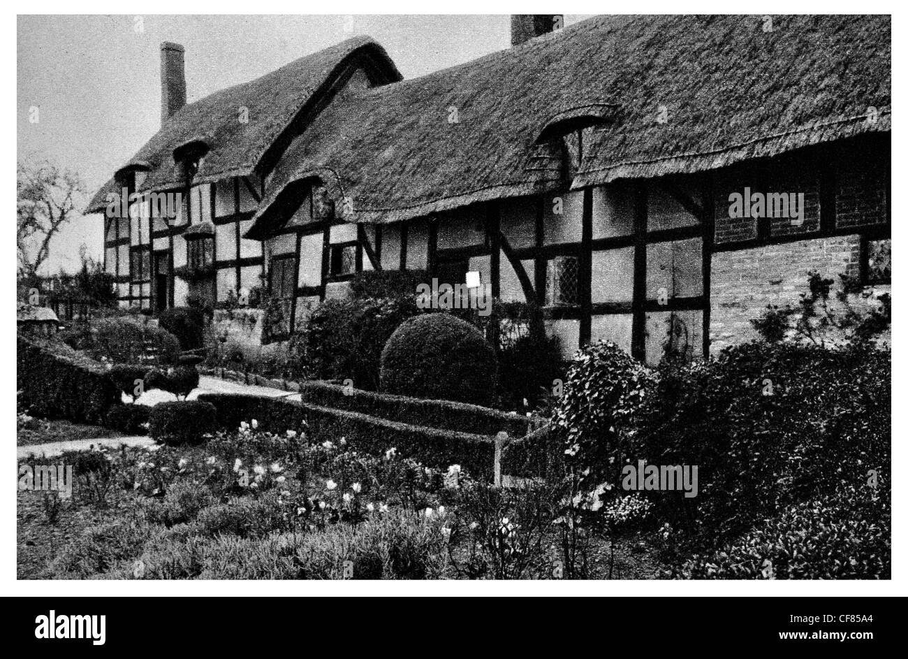 Anne Hathaway Cottage home William Shakespeare Shottery Warwickshire England Bauernhaus Gartenholz framing Tudor Stockfoto
