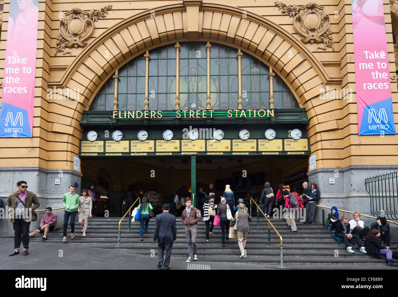 Flinders Street Station, Melbourne, Australien Stockfoto