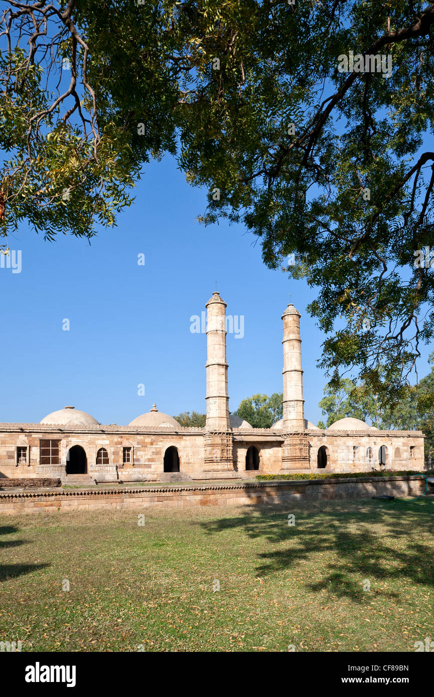 Sahar Ki Masjid-Moschee. Champaner Pavagadh archäologischer Park. Gujarat. Indien Stockfoto