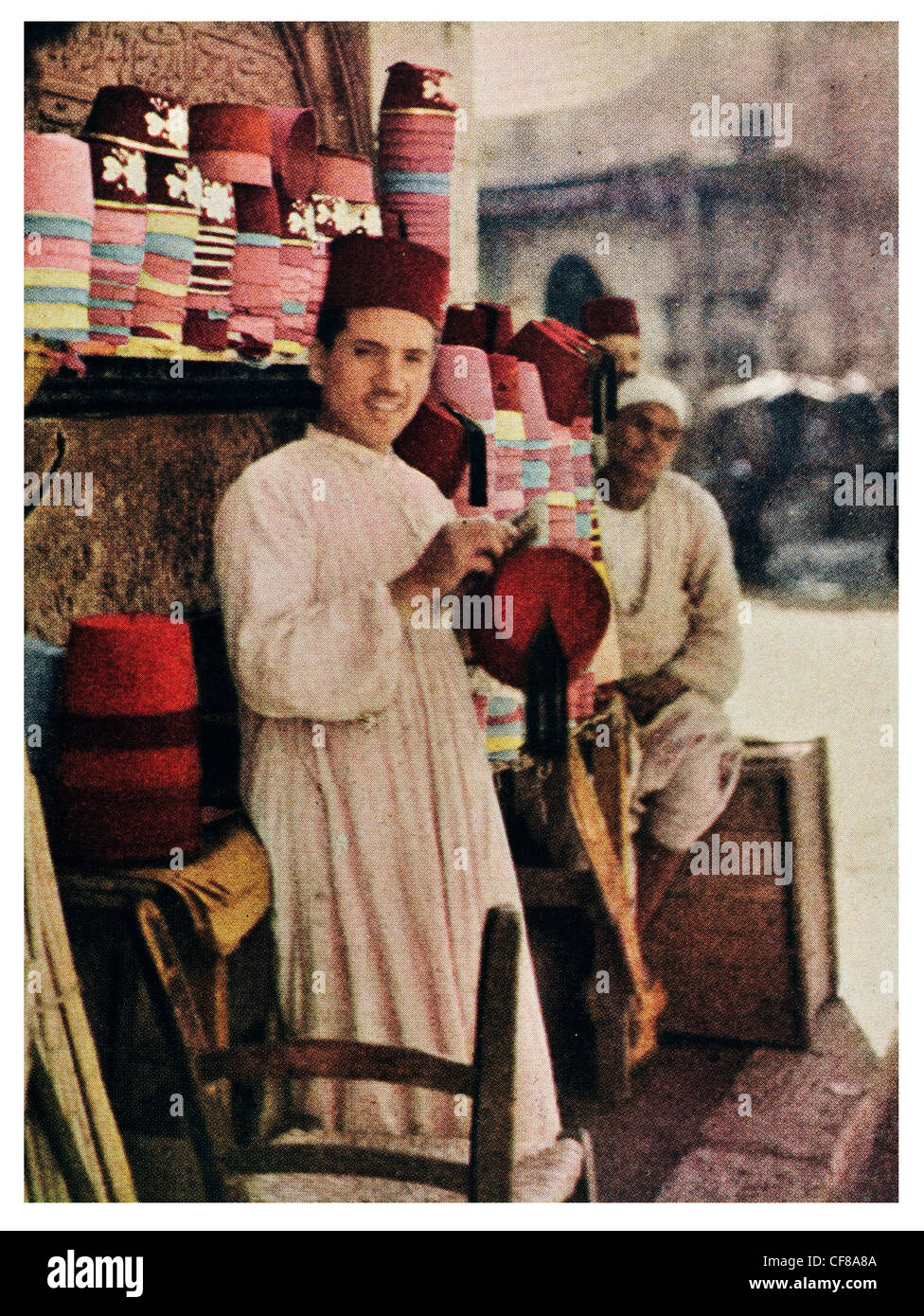 1926 Ägypten Tarbusch Fez Stockfoto