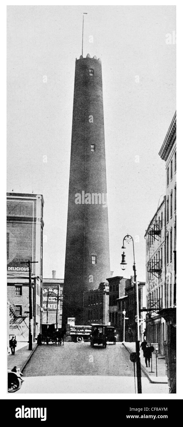 1927-Phoenix Shot Tower Baltimore Maryland USA Stockfoto