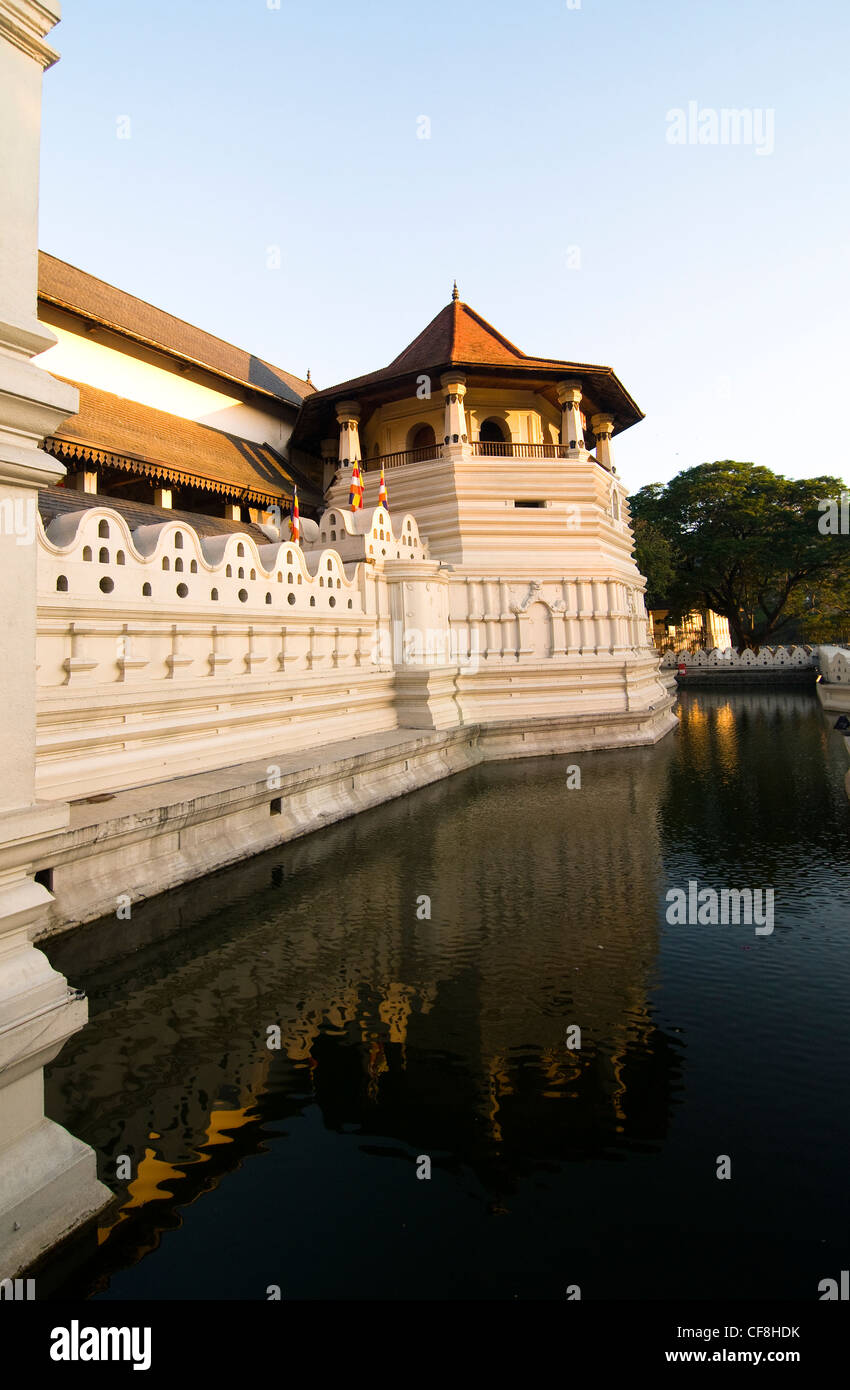 Tempel der Zahntempel in Kandy, Sri Lanka (Dalada Maligawa). Stockfoto