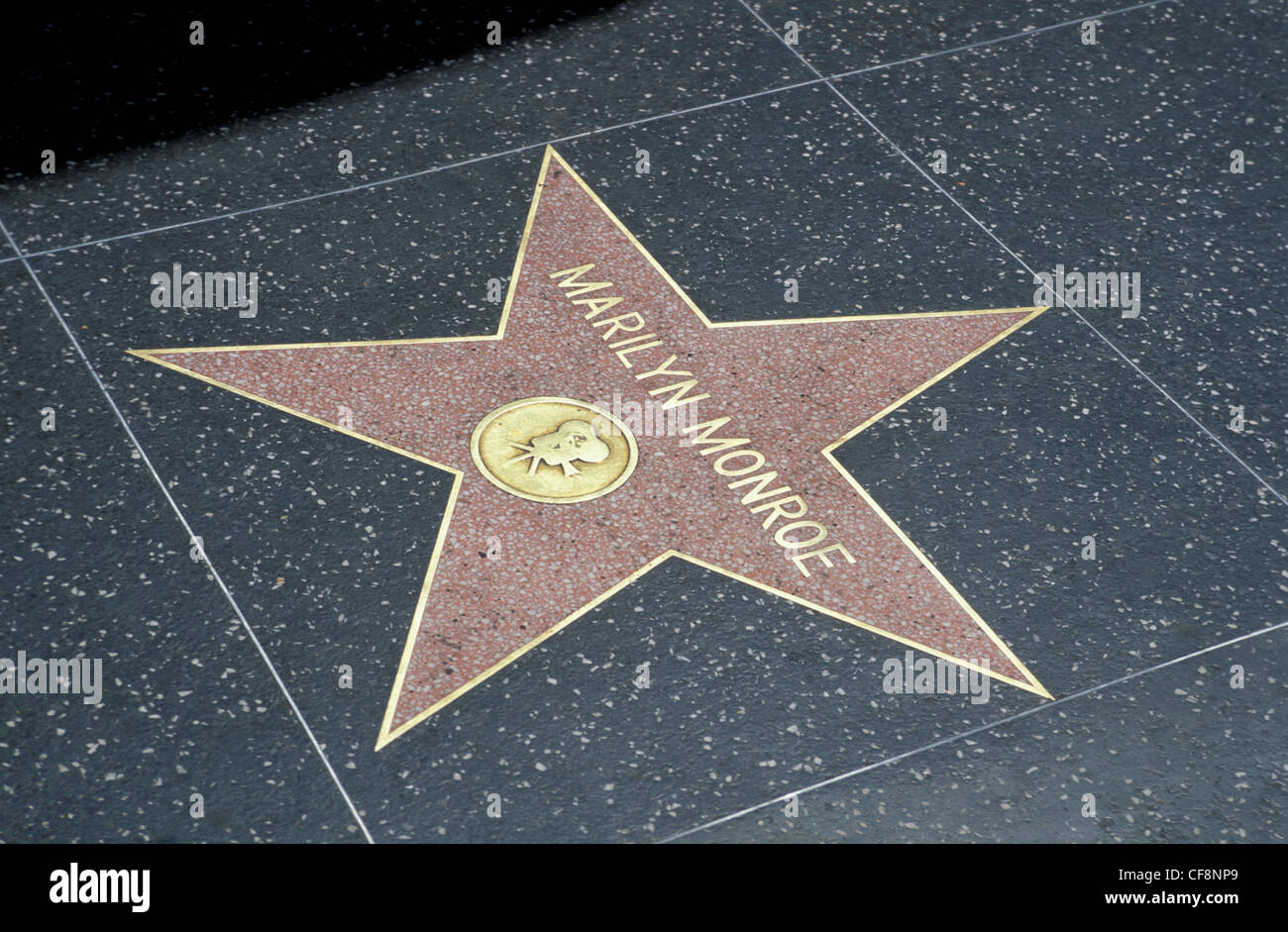 Stern, Marilyn Monroe, Boden, Walk of Fame, Hollywood Boulevard, Hollywood, Los Angeles, Kalifornien, USA, Amerika, Stockfoto
