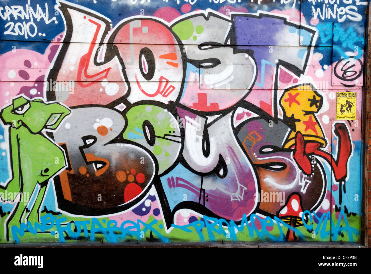 'Lost Boys' Wand Graffiti Stockfoto