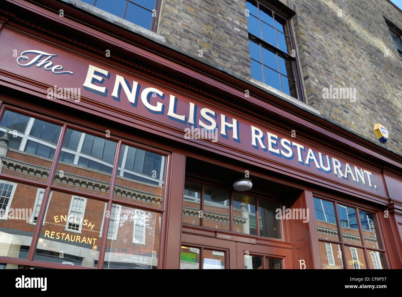 Das Englisch-Restaurant, Spitalfields, London, England Stockfoto