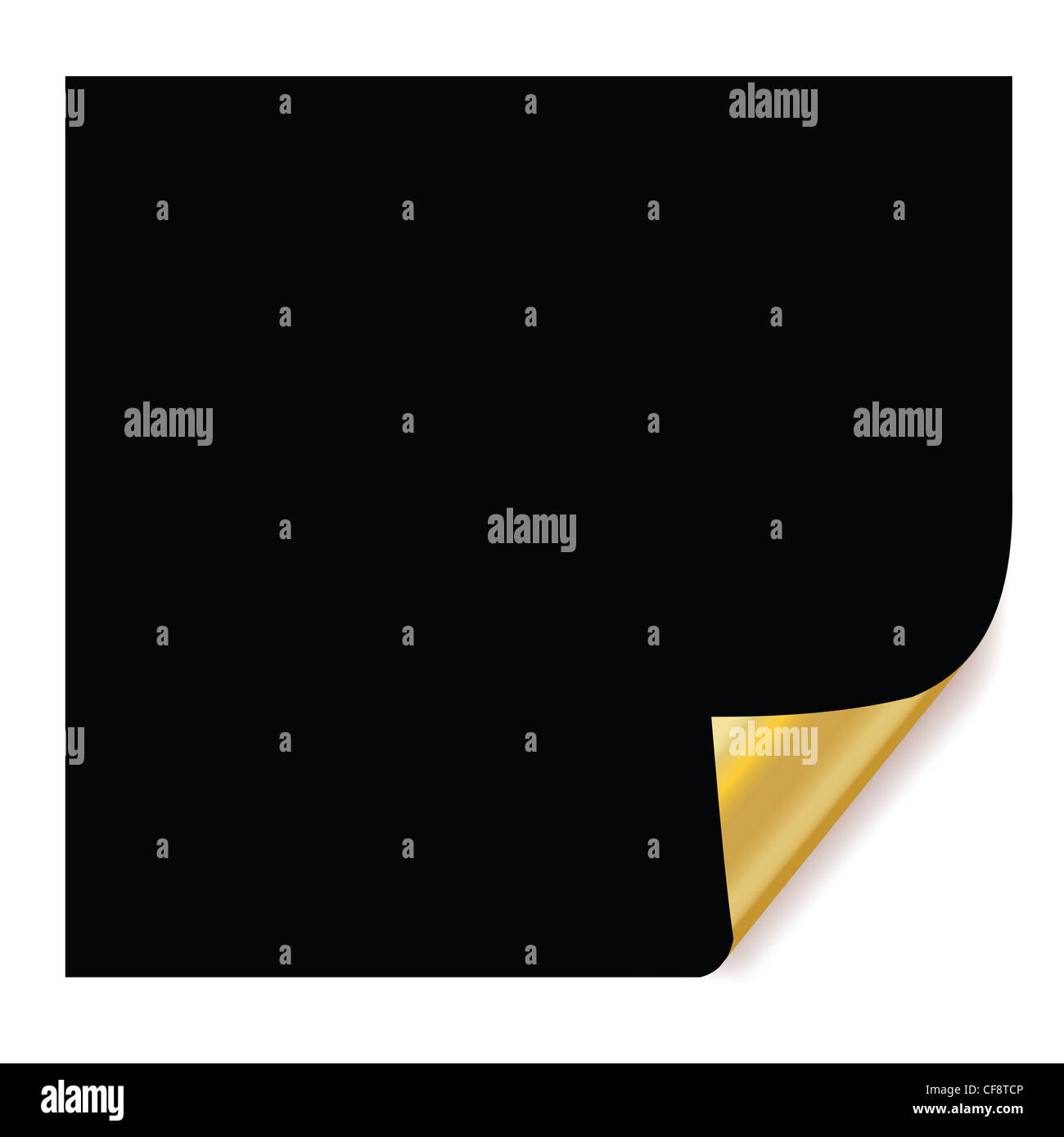 realistische Papierseite mit Curl Eckeneffekte. Stockfoto