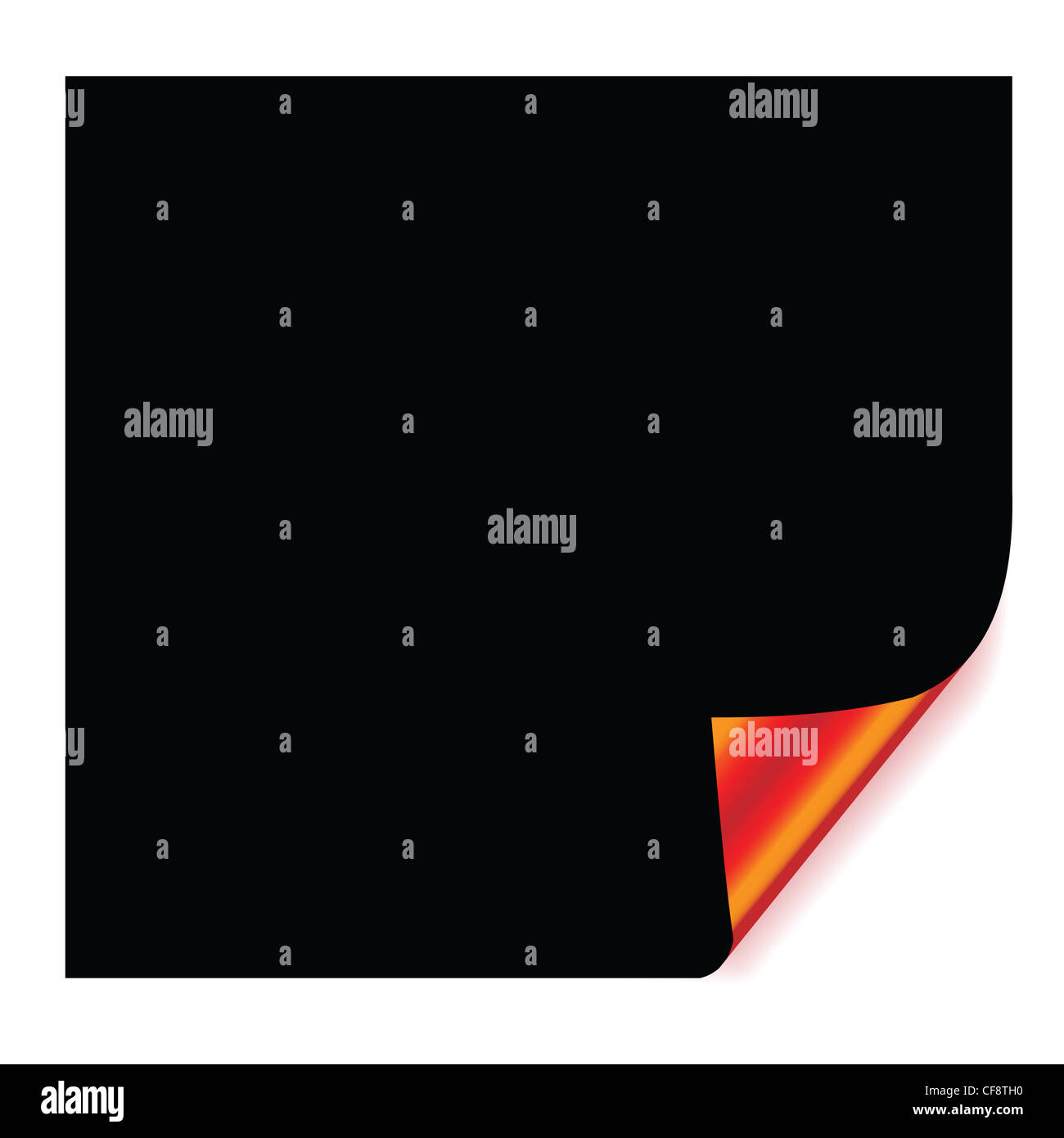 realistische Papierseite mit Curl Eckeneffekte. Stockfoto