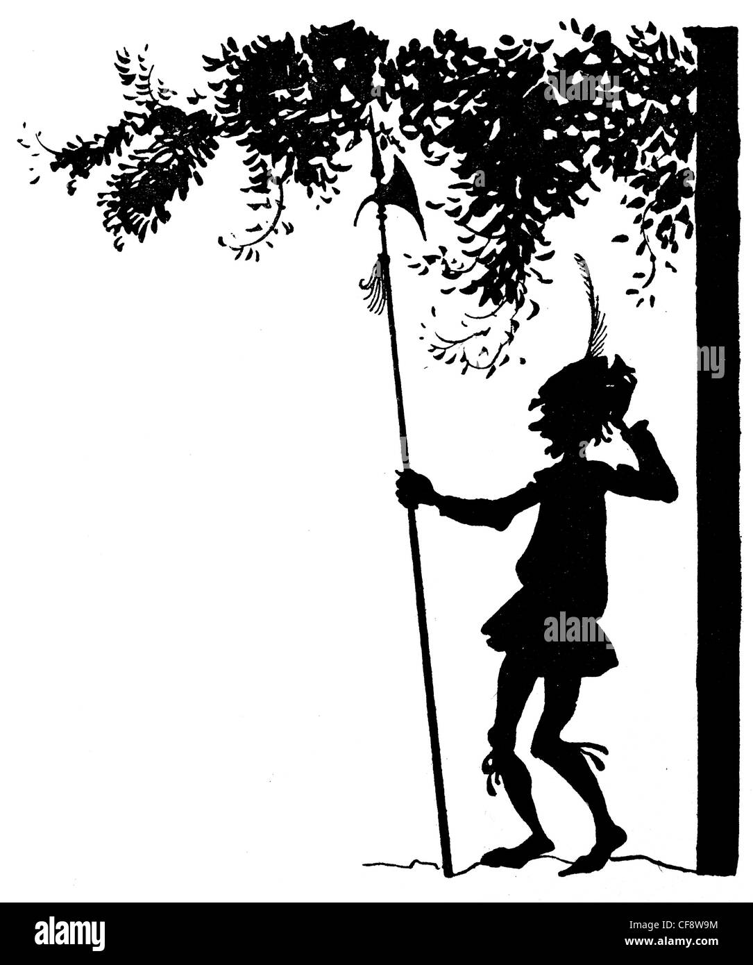 Die Sleeping Beauty Arthur Rackham 1920 böse Hexe Fee Feen Buch Magie magische Mythos Spindel Legende Geschichte Märchenprinzessin Stockfoto