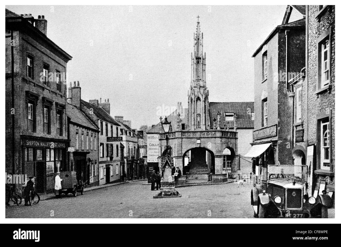 Shepton Mallet The Market Cross historischen Marktplatz Somerset South West England Europa UK Tourismus Gothic Stockfoto