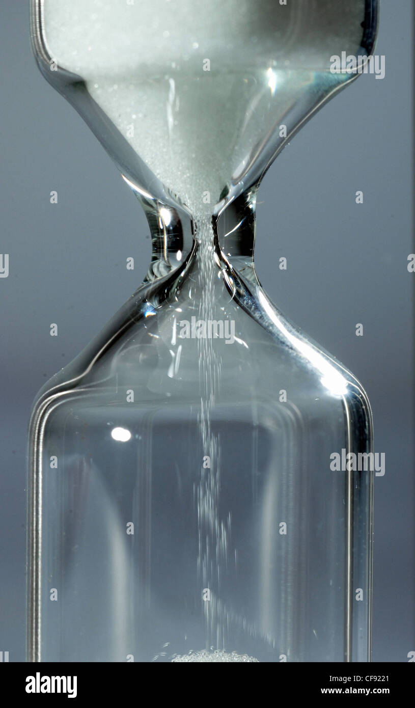 Makro, Detail, Glas, Sanduhr Uhr, Armbanduhr, weiß, Zeit, Schmelze entfernt, schmelzen, Stockfoto