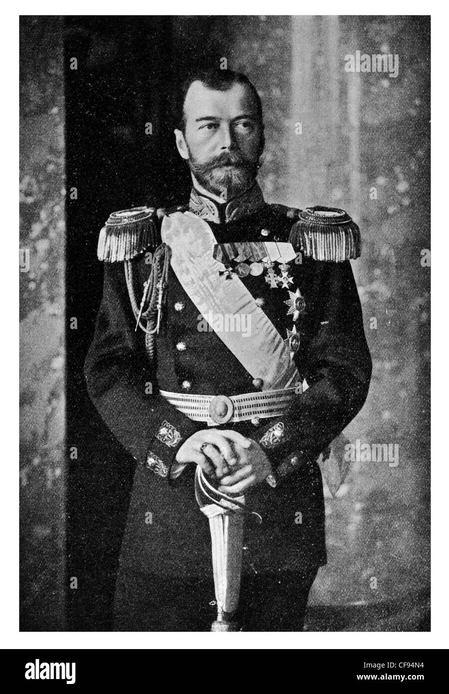 Der Zar Nicholas II, der letzte Kaiser von Russland Großfürst von Finnland und titular König von Polen Stockfoto
