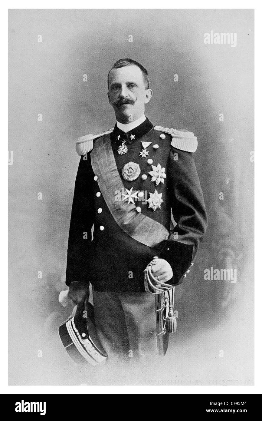 HM Victor Emmanuel III König von Italien Haus Savoyen Äthiopiens und Albanien Stockfoto