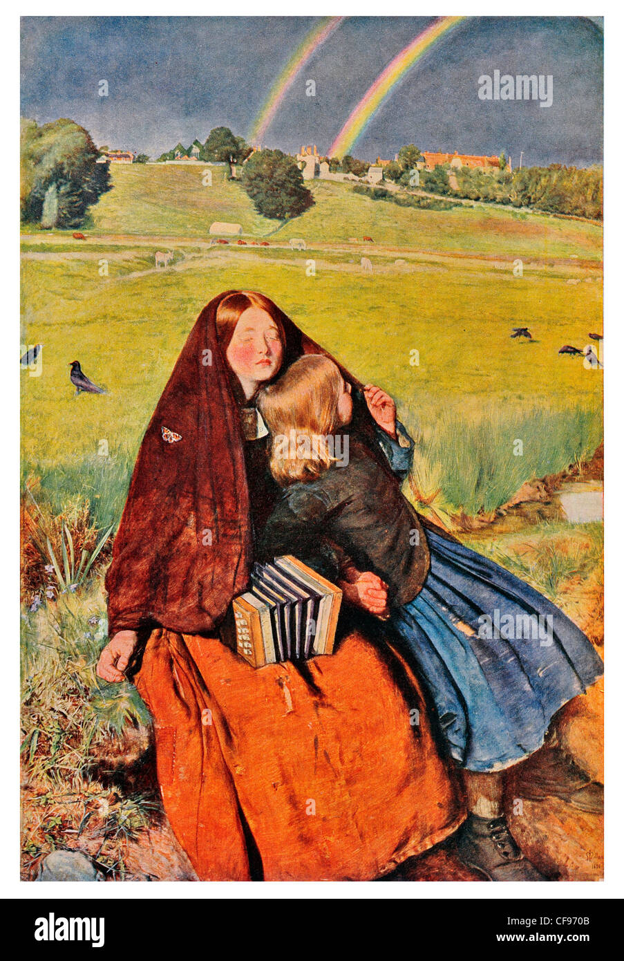 Das blinde Mädchen durch Sir J E Millais Stockfoto