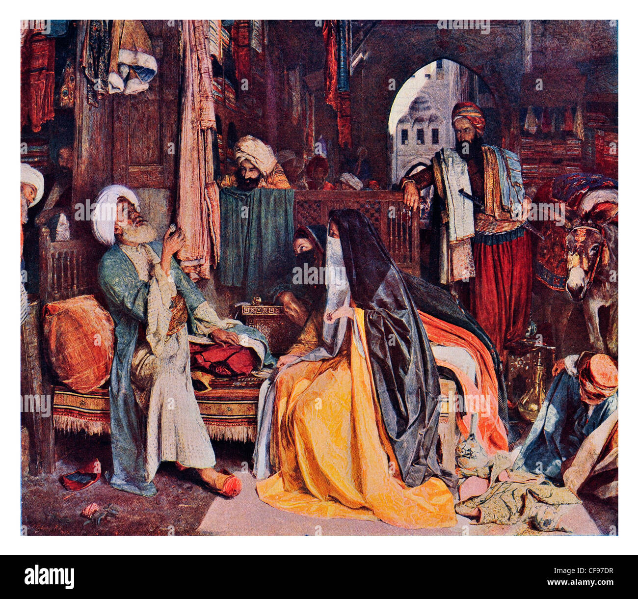 Die zweifelhaften Münze von John Frederick Lewis Stockfoto