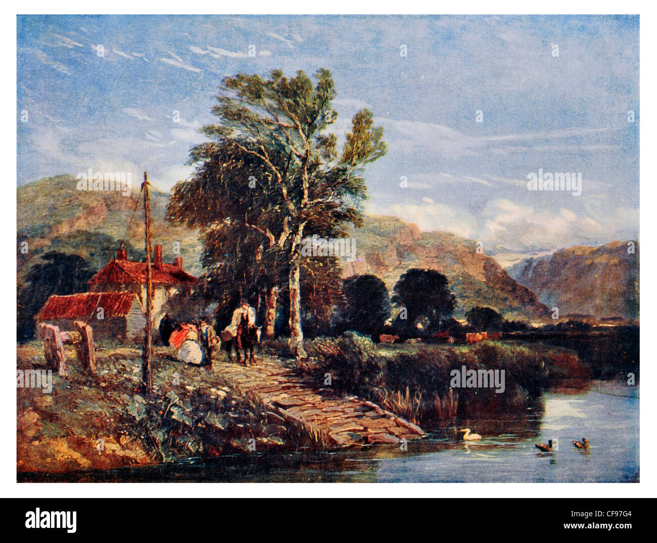 Die Fähre von David Cox Stockfoto