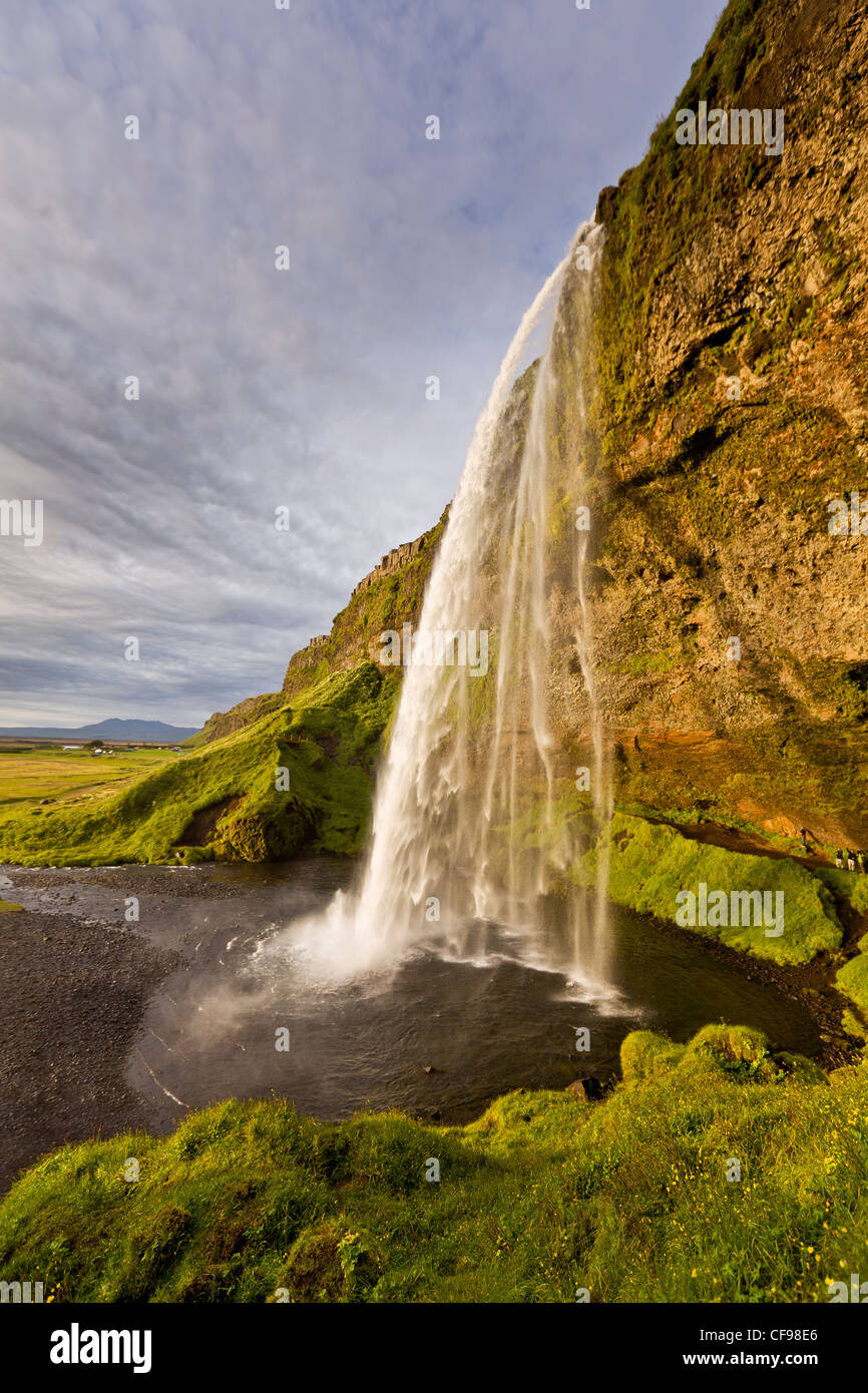 Wasserfall Seljalandsfoss, Island Stockfoto