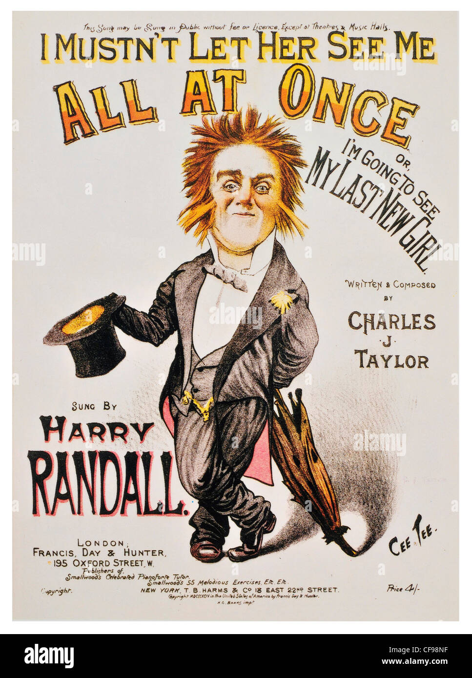 Ich darf nicht sie mich auf einmal von Harry Randall sehen lassen Stockfoto