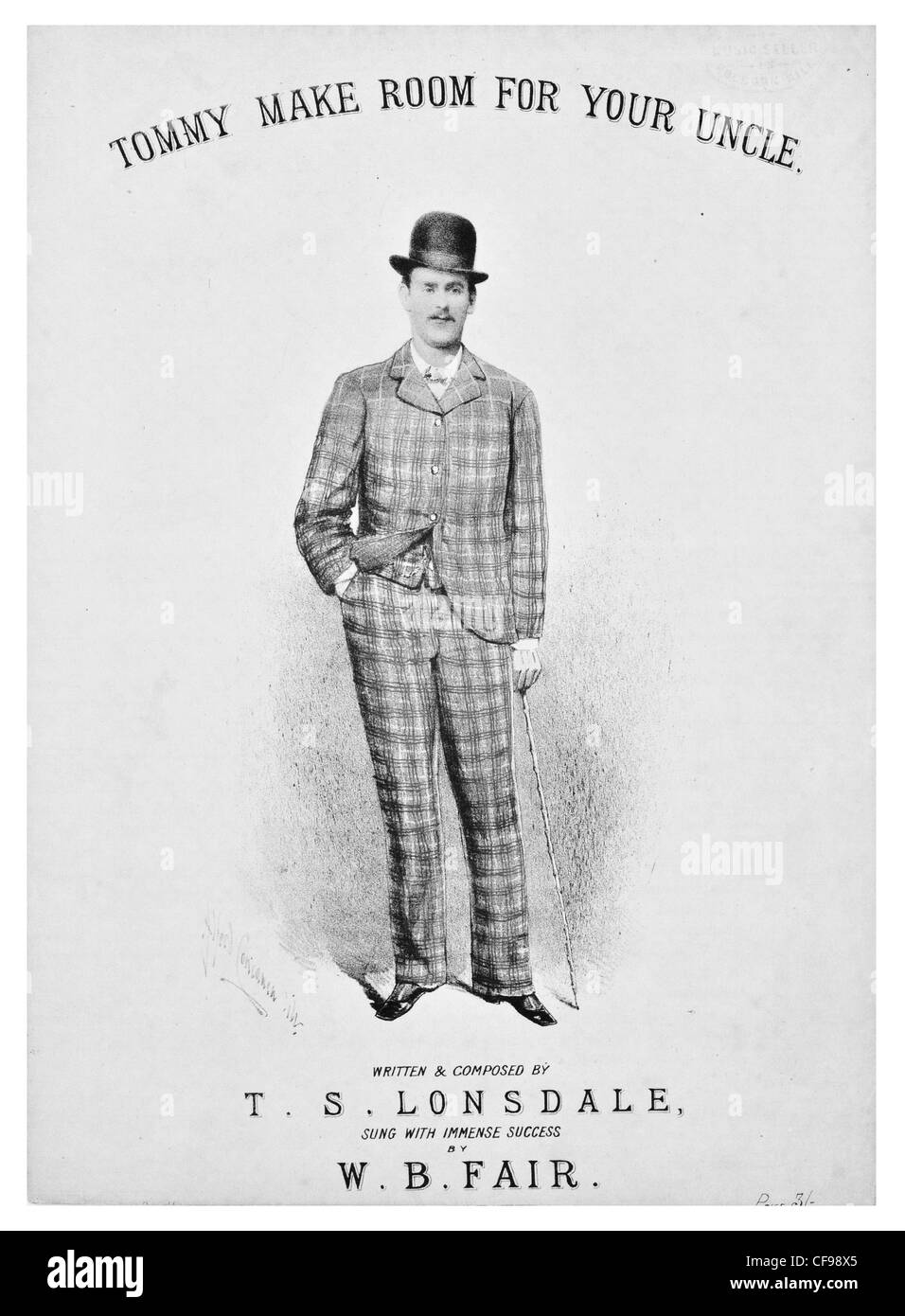 Tommy machen Platz für dein Onkel von TS Lonsdale Stockfoto