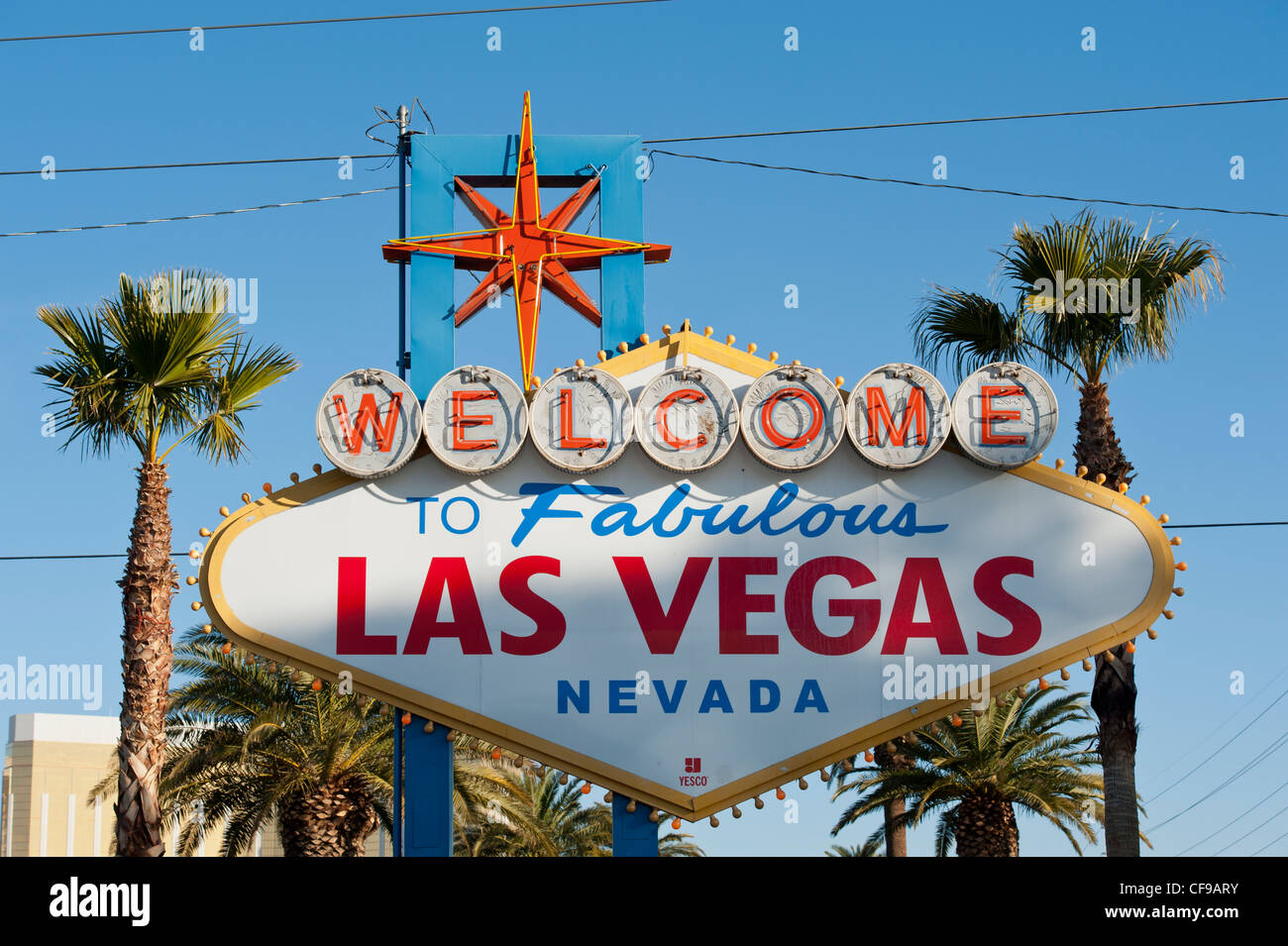 Welcome to Fabulous Las Vegas Strip oder Las Vegas Boulevard South anmelden Stockfoto