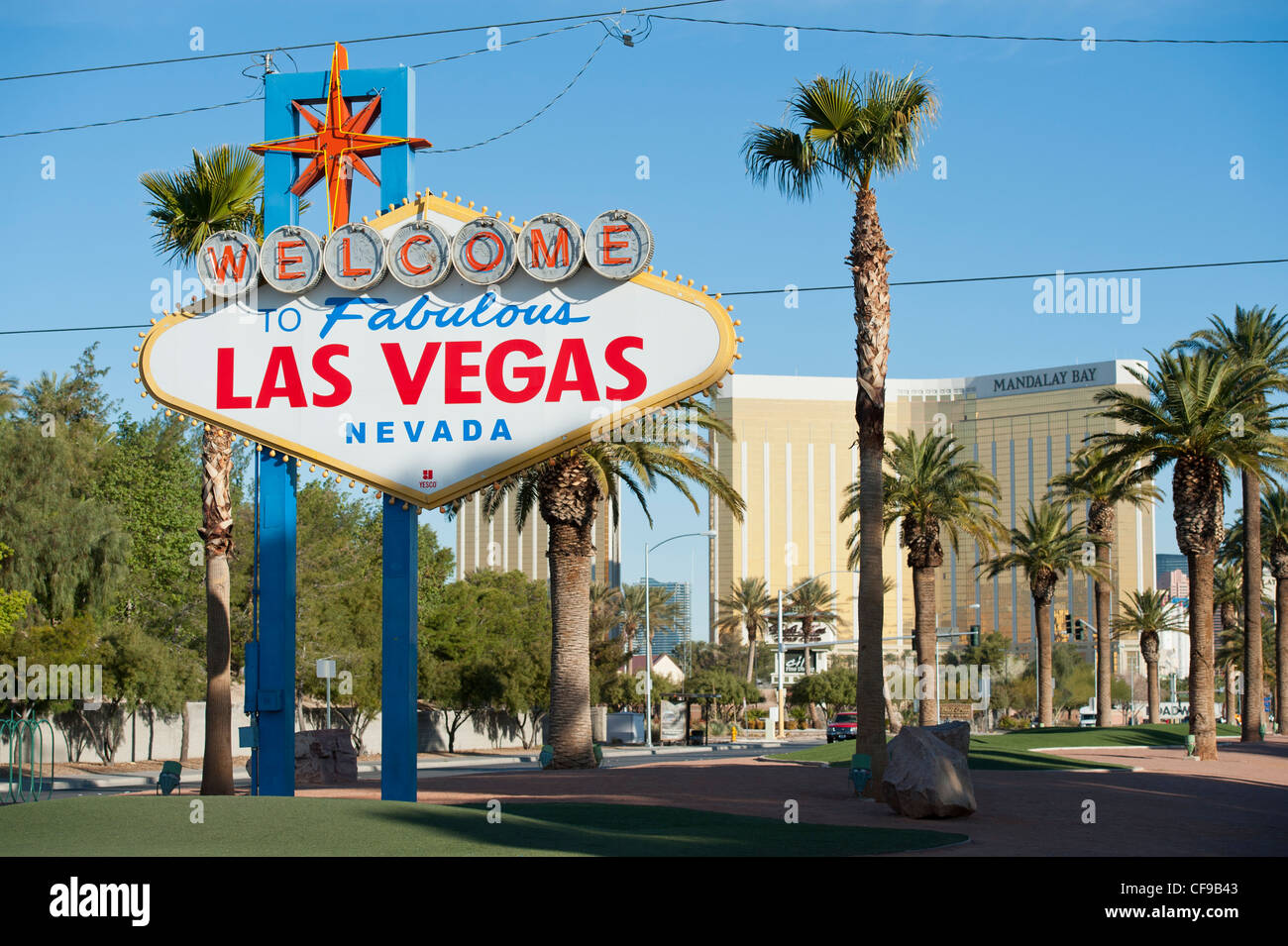 Welcome to Fabulous Las Vegas Strip oder Las Vegas Boulevard South anmelden Stockfoto