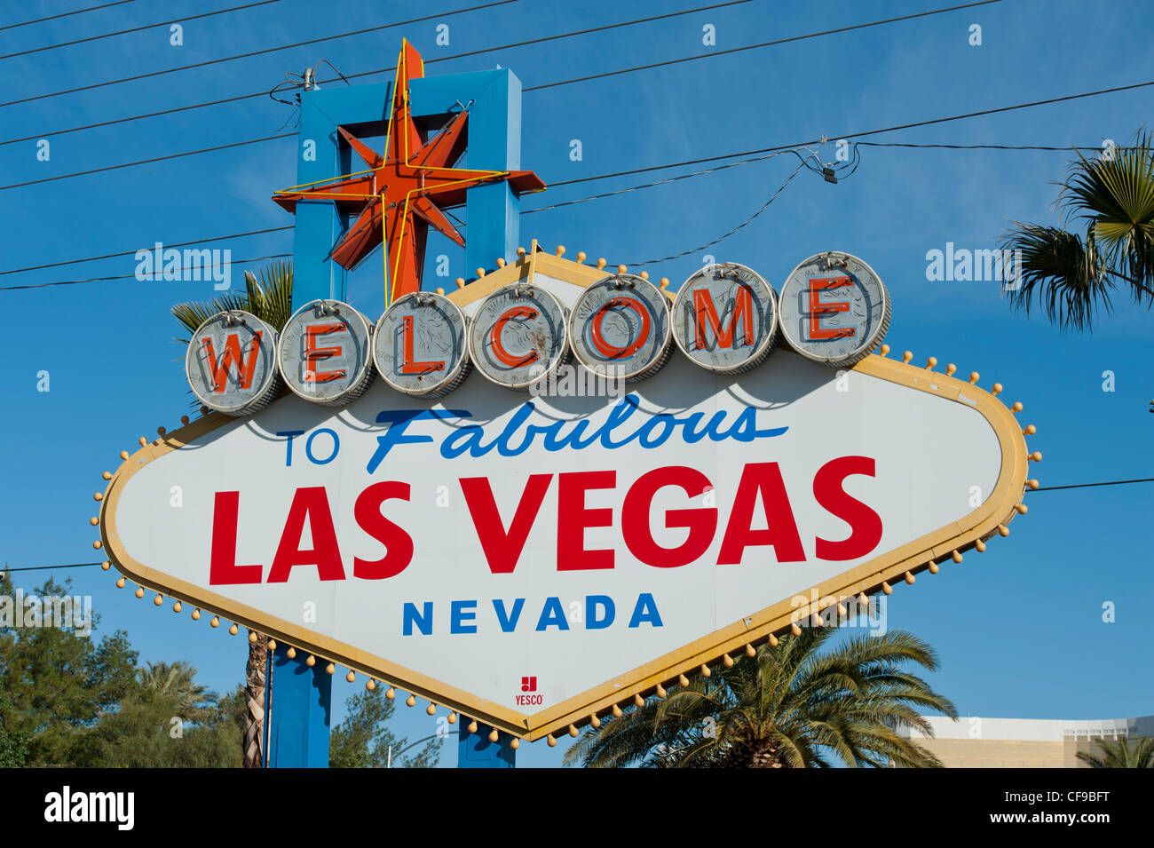 Welcome to Fabulous Las Vegas Strip oder Las Vegas Boulevard South anmelden Stockfoto