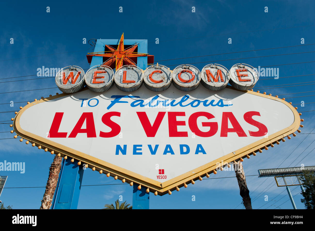 Welcome to Fabulous Las Vegas Strip oder Las Vegas Boulevard South anmelden Stockfoto