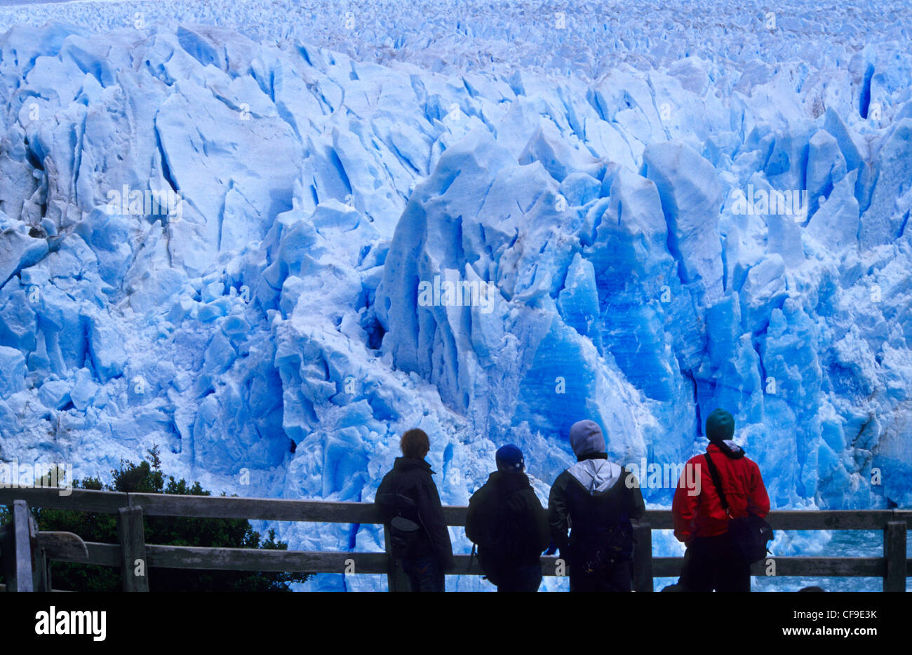 Perito Moreno Gletscher Los Glaciares Nationalpark, El Calafate, Provinz Patagonien Argentinien in Santa Cruz. Stockfoto
