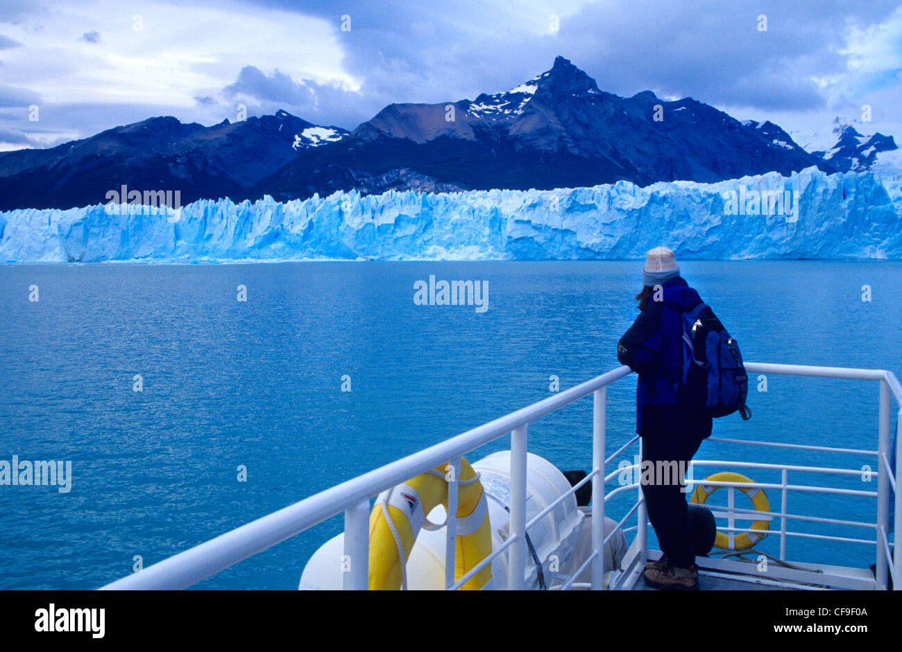 Perito Moreno Gletscher Los Glaciares Nationalpark, El Calafate, Provinz Patagonien Argentinien in Santa Cruz. Stockfoto
