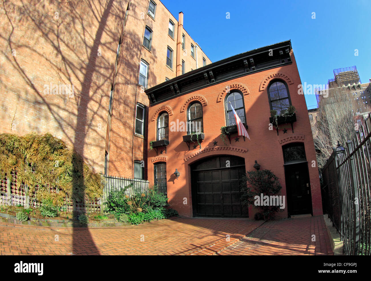 Brownstone Wohnungen auf Willow St. Brooklyn Heights New York City Stockfoto